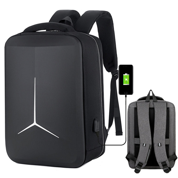 Norvo | 15 Tommers Multifunksjonell Vanntett Forretningssport Laptop Ryggsekk med USB-port (Svart)