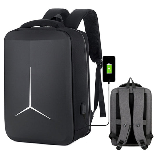 Norvo | 15 Tommers Multifunksjonell Vanntett Forretningssport Laptop Ryggsekk med USB-port (Svart)