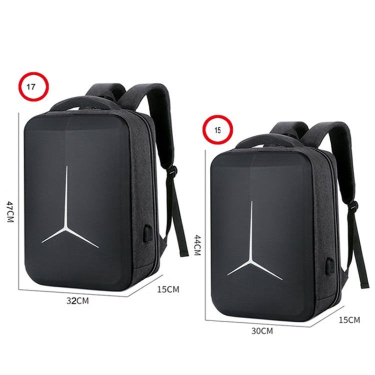 Norvo | 15 Tommers Multifunksjonell Vanntett Forretningssport Laptop Ryggsekk med USB-port (Svart)