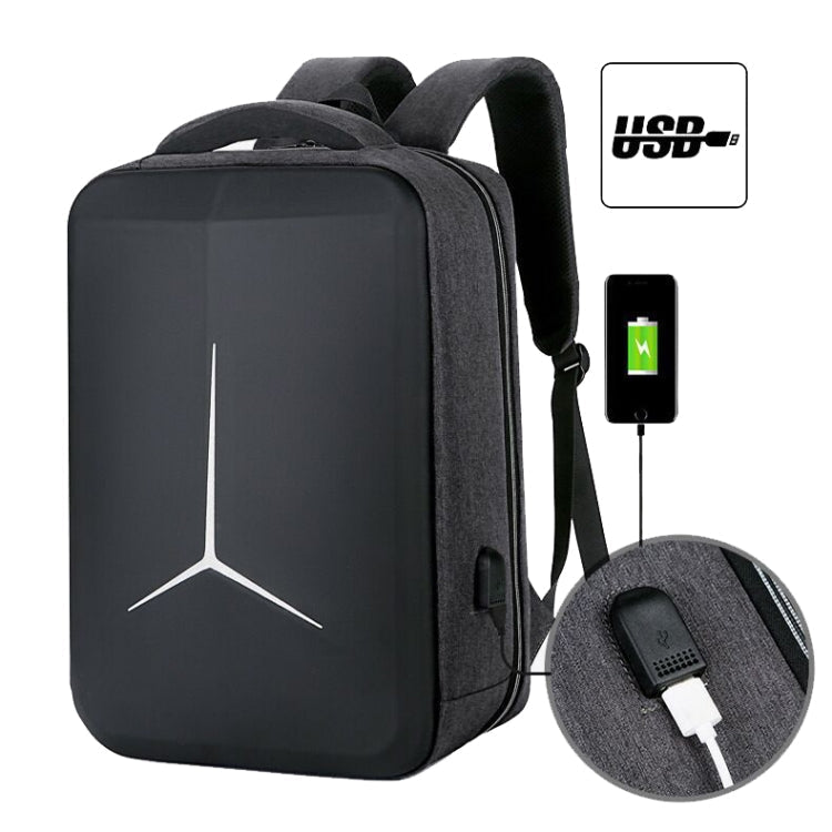 Norvo | 15 Tommers Multifunksjonell Vanntett Forretningssport Laptop Ryggsekk med USB-port (Svart)