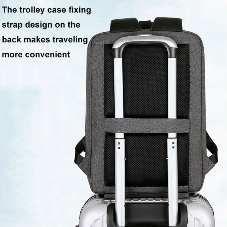 Norvo | 15 Tommers Multifunksjonell Vanntett Forretningssport Laptop Ryggsekk med USB-port (Svart)