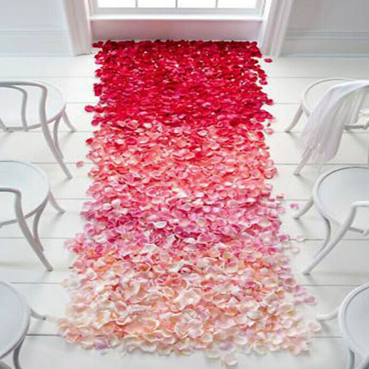1000stk / 10 Pakke Kunstige Bryllup Rose Petal Blomster Bryllupsdekorasjoner (Mørk Blå)