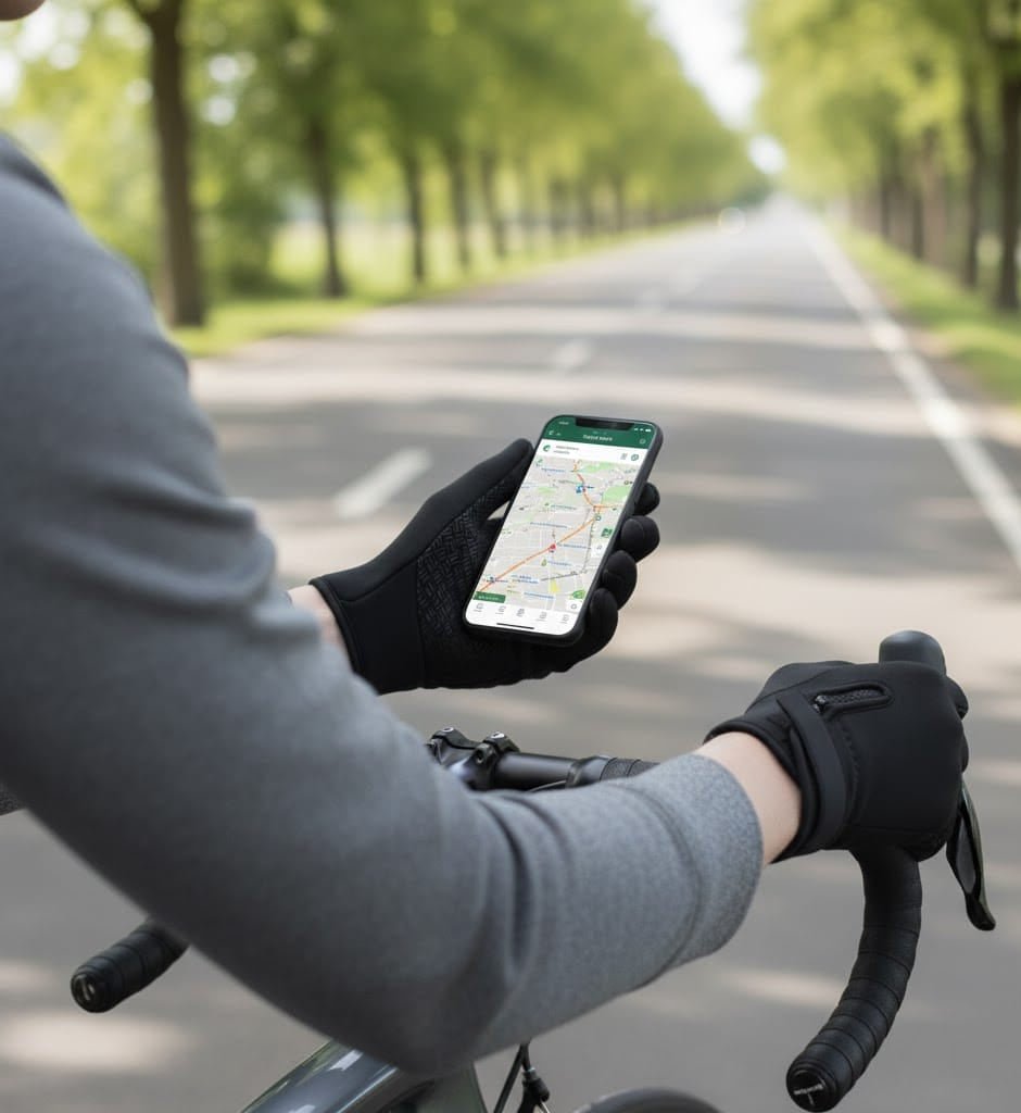 Norvo | Vindavisende, varme hansker for bruk med enhet