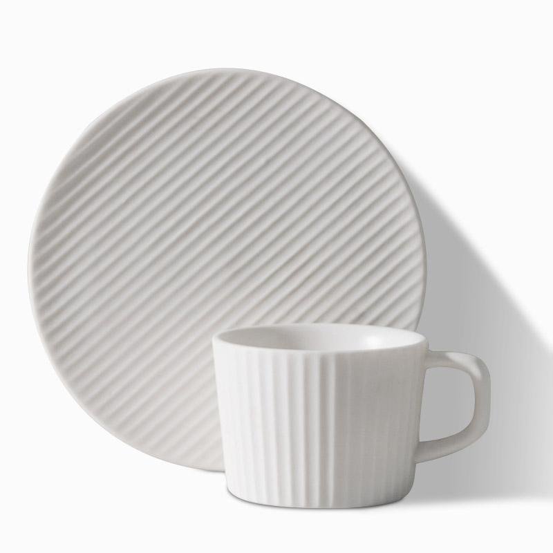 ElegantSips – Stentøy Kaffe Krus Set med Skje Norvo