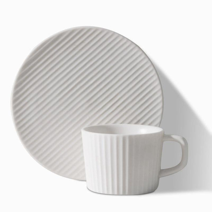 ElegantSips – Stentøy Kaffe Krus Set med Skje Norvo