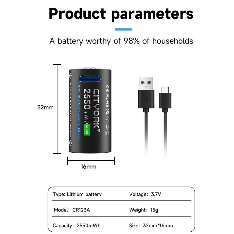 Norvo | Oppladbart batteripakke Type-C kabel