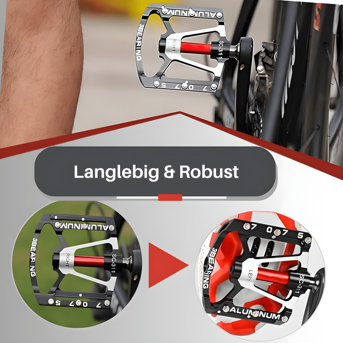 Norvo | Ultra-lett Antiskli Sykkelpedaer for Maksimalt grep