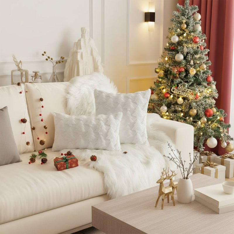Norvo | Cozy Plush Christmas Tree Pillowcase laget av ultra-mykt stoff