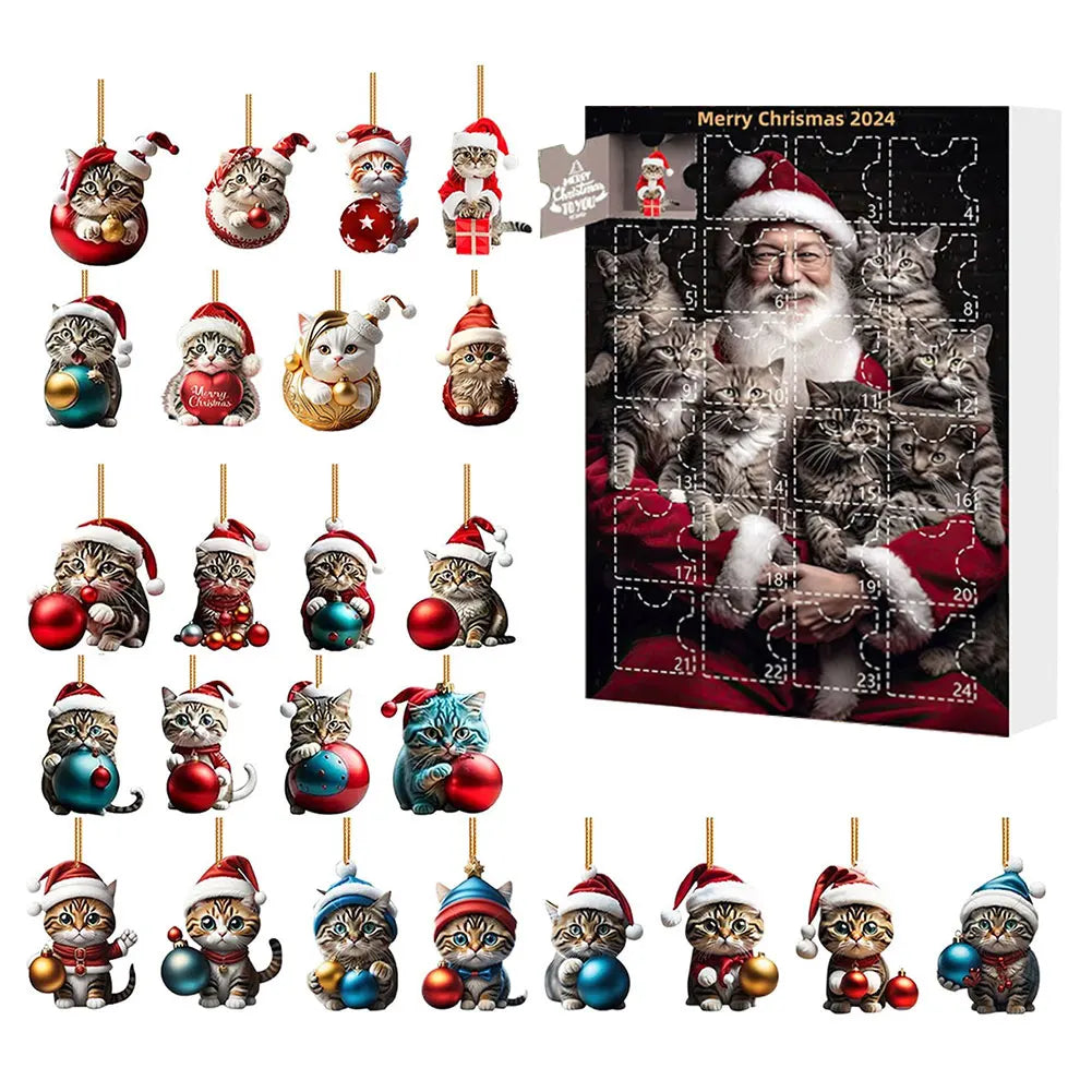 Norvo | Dachsund Adventskalender 2024 – 24 Dager Jule Nedtelling med Morsomme Figurer for Hundeeiere