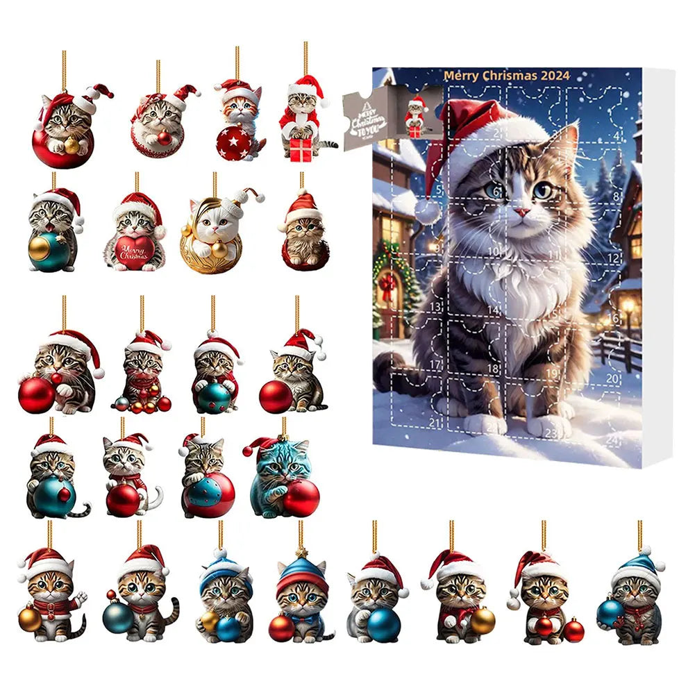 Norvo | Dachsund Adventskalender 2024 – 24 Dager Jule Nedtelling med Morsomme Figurer for Hundeeiere