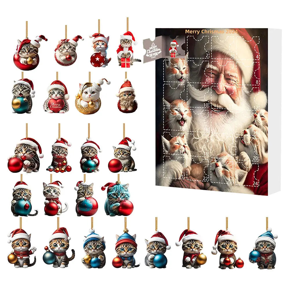 Norvo | Dachsund Adventskalender 2024 – 24 Dager Jule Nedtelling med Morsomme Figurer for Hundeeiere