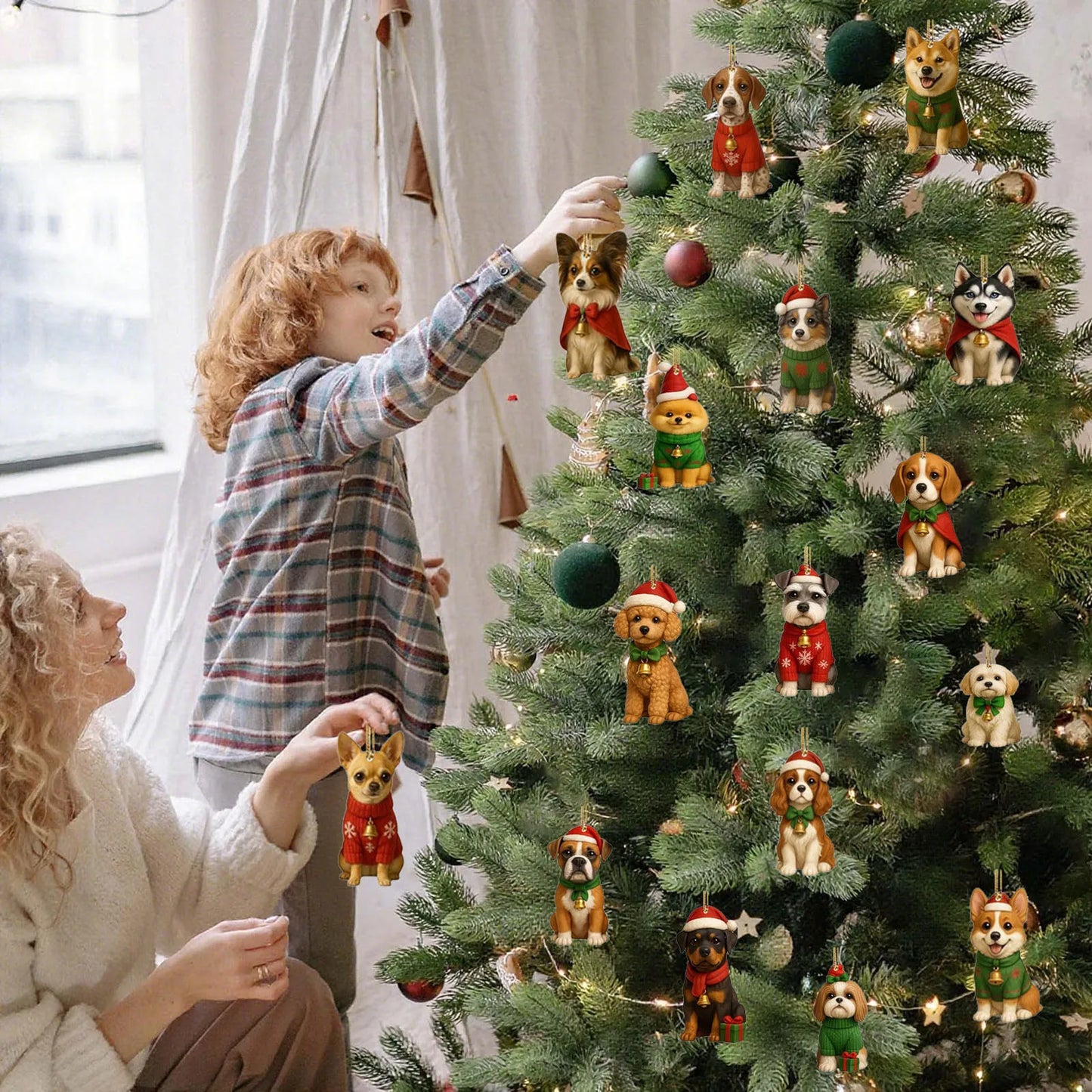 Norvo | Dachsund Adventskalender med 24 Figurer for Hundelskere – Festlig Jule-Nedtelling Dekorasjon i Flerfarge