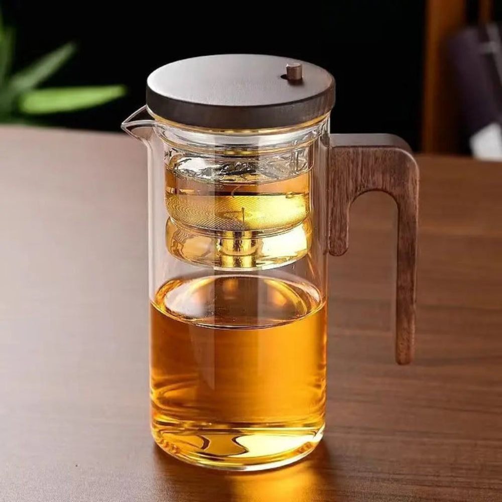 Norvo | Clarity Glass Teapot med innebygd infuser – varmebestandig tebrygger for løs te