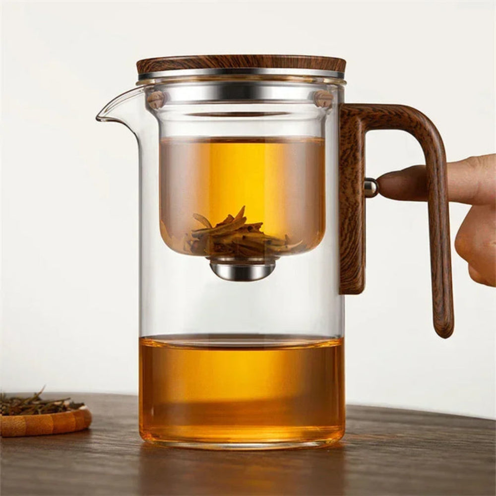 Norvo | Clarity Glass Teapot med innebygd infuser – varmebestandig tebrygger for løs te