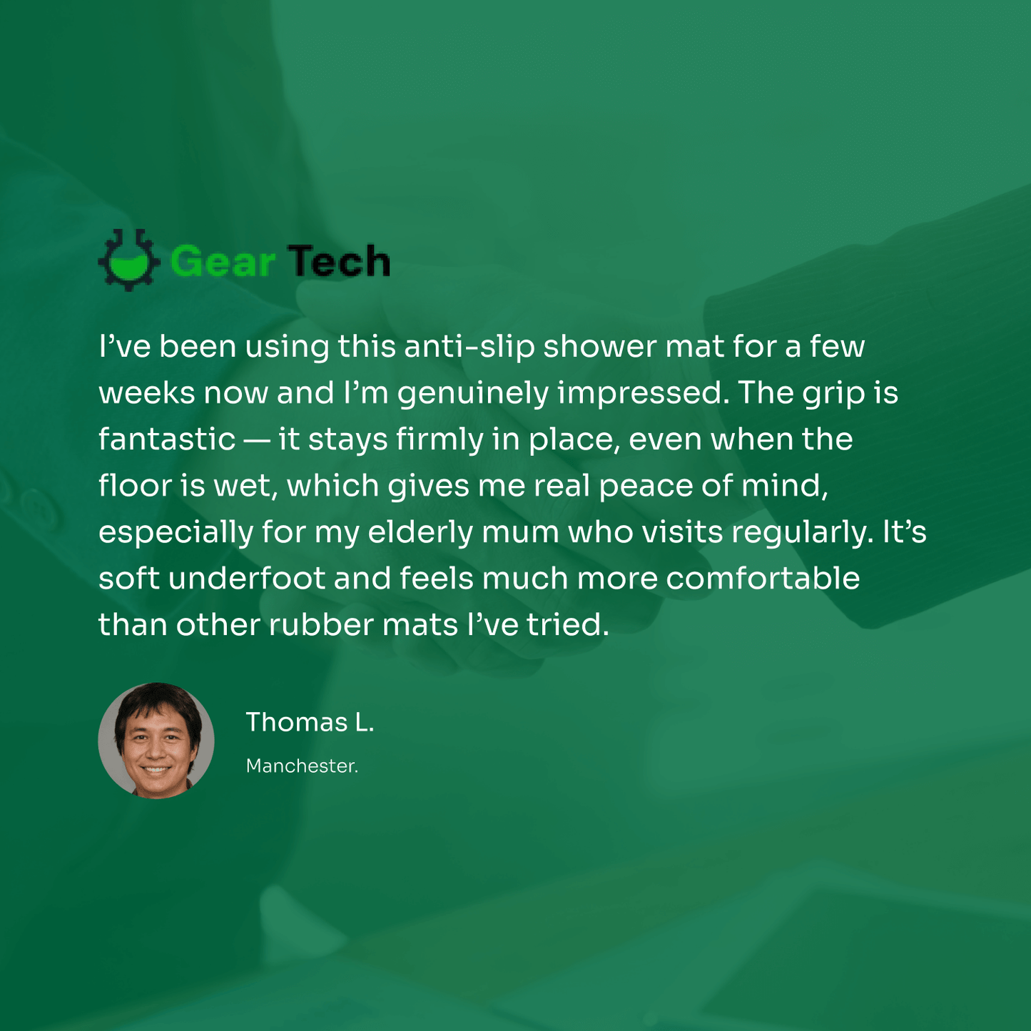 Norvo | Antiskli Dusjmatte | Hygienisk, Muggbestandig & Komfortabel for Sikker Bruk på Badet