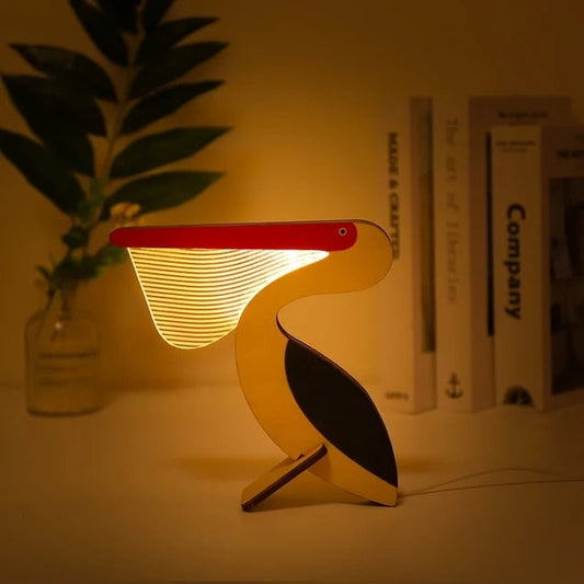 Norvo | Animal LED Nattlys Tre Akryl Bord USB Lys