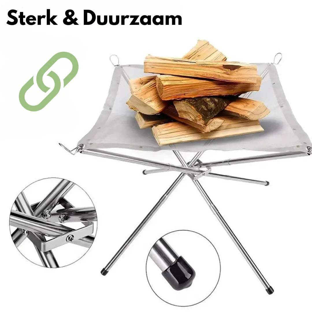 Norvo | Sammenleggbar bålplass stativ – Bærbar bålplass for camping og utendørs