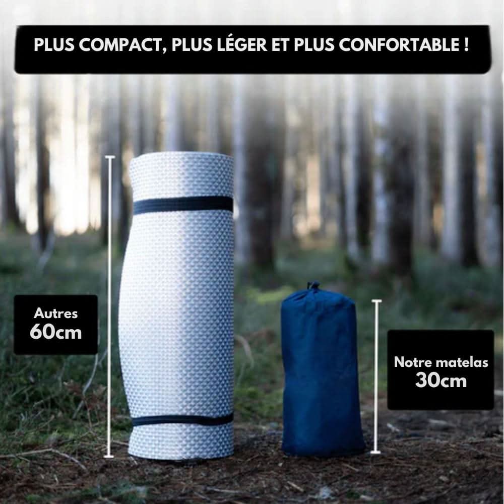 Norvo | Oppblåsbar campingmatte med fotpumpe og ergonomisk design