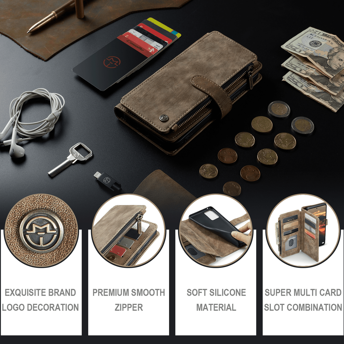 Norvo |  Lær Wallet Case for Samsung Galaxy A-Serie