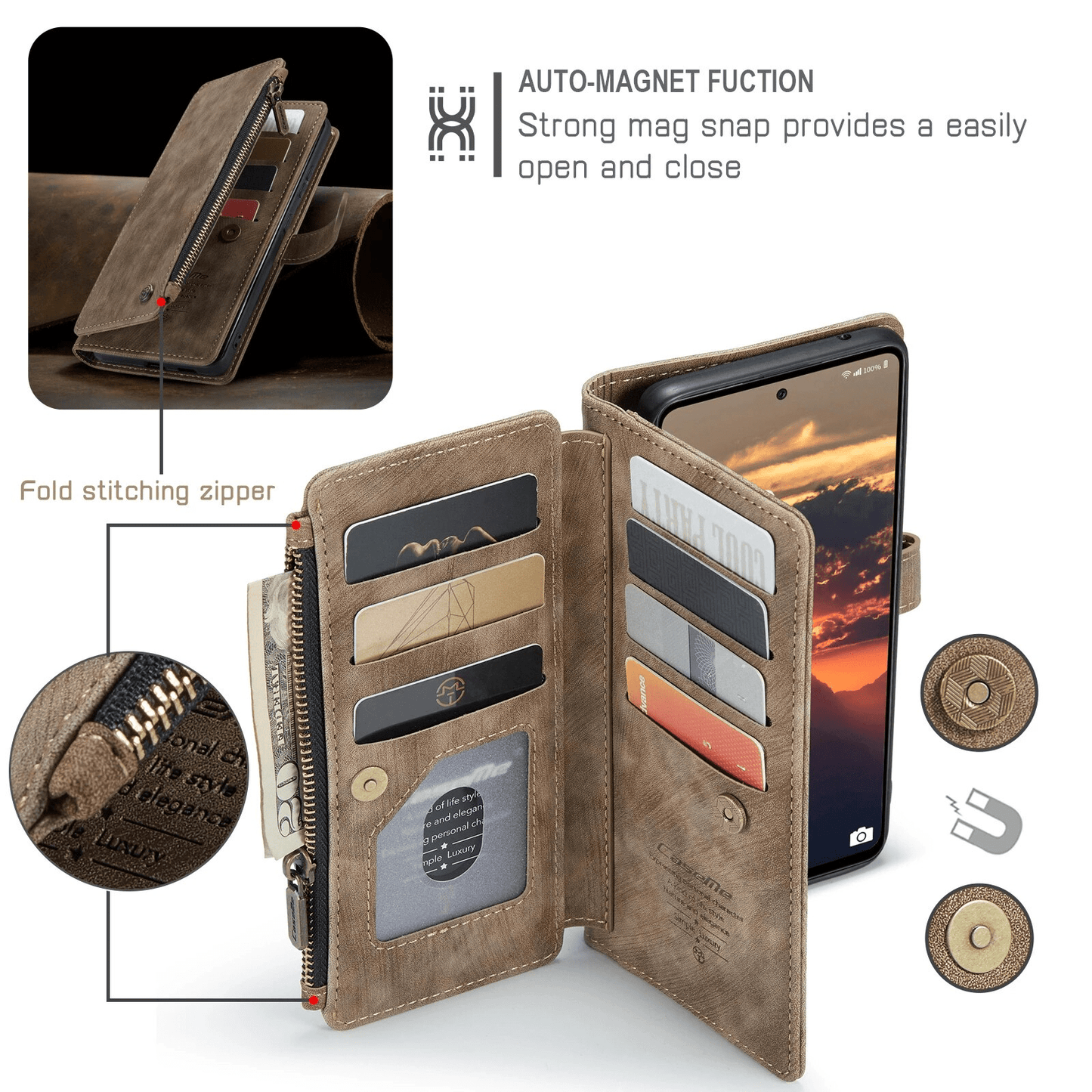 Norvo |  Lær Wallet Case for Samsung Galaxy A-Serie