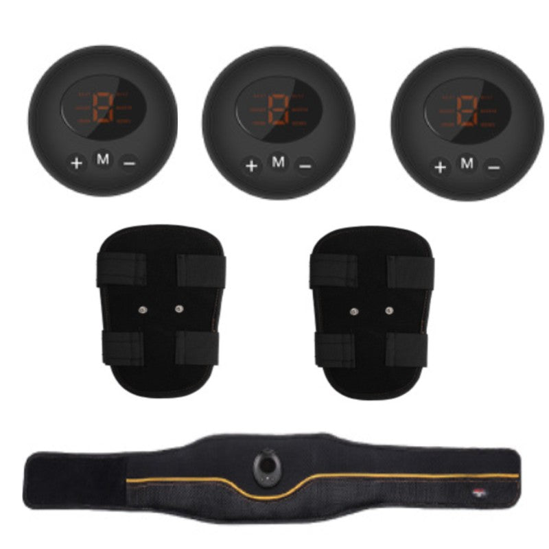 Norvo | Oppladbar hjemme smart EMS magebelte, med feste, pustende nett, 6 moduser og 9 styrker, for hjemme, kontor og treningsstudio