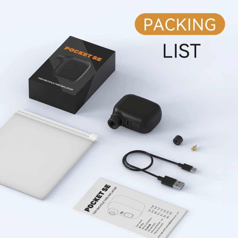 Norvo | Bærbar sykkelpumpe med 100 PSI & USB-C