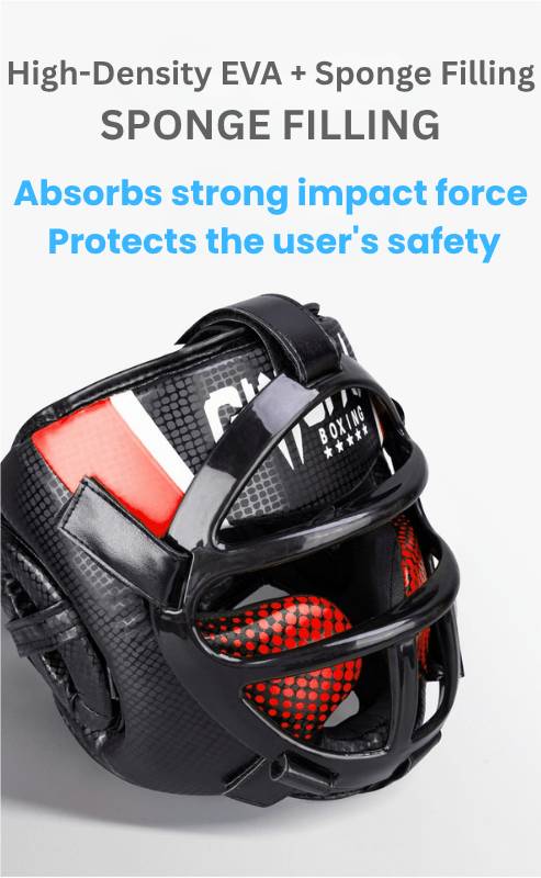 Norvo | Premium hodebeskyttelse med ansiktsmaske for kampsport