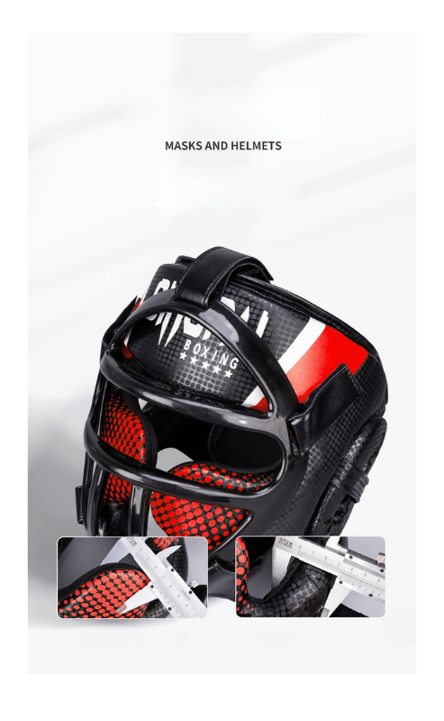 Norvo | Premium hodebeskyttelse med ansiktsmaske for kampsport