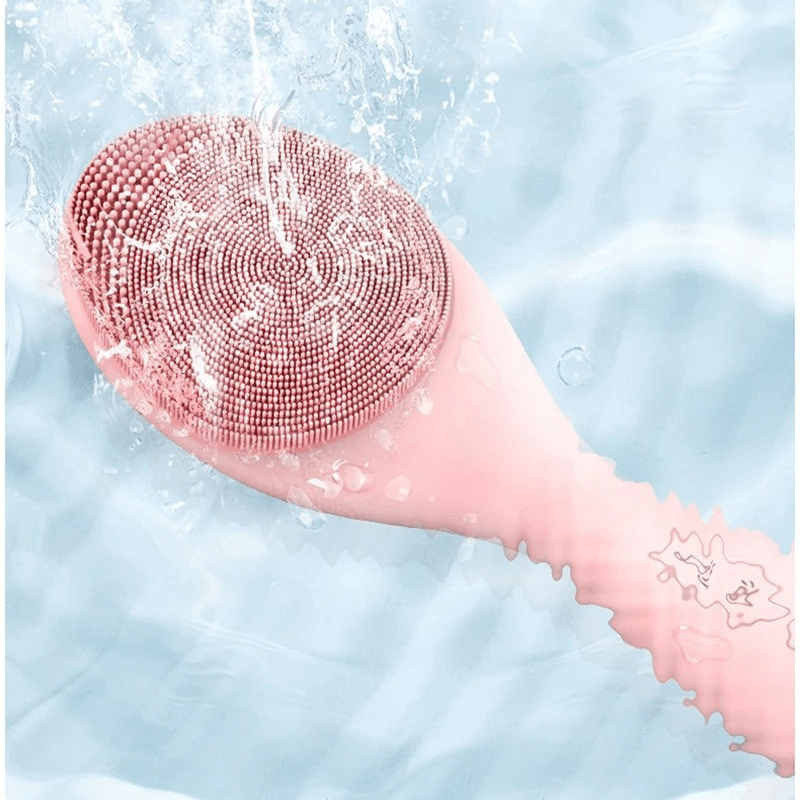 Norvo | Elektrisk ansiktsrens med LED-lys og 42 °C varme teknologi | Silikon hudpleieapparat med lydvibrasjon