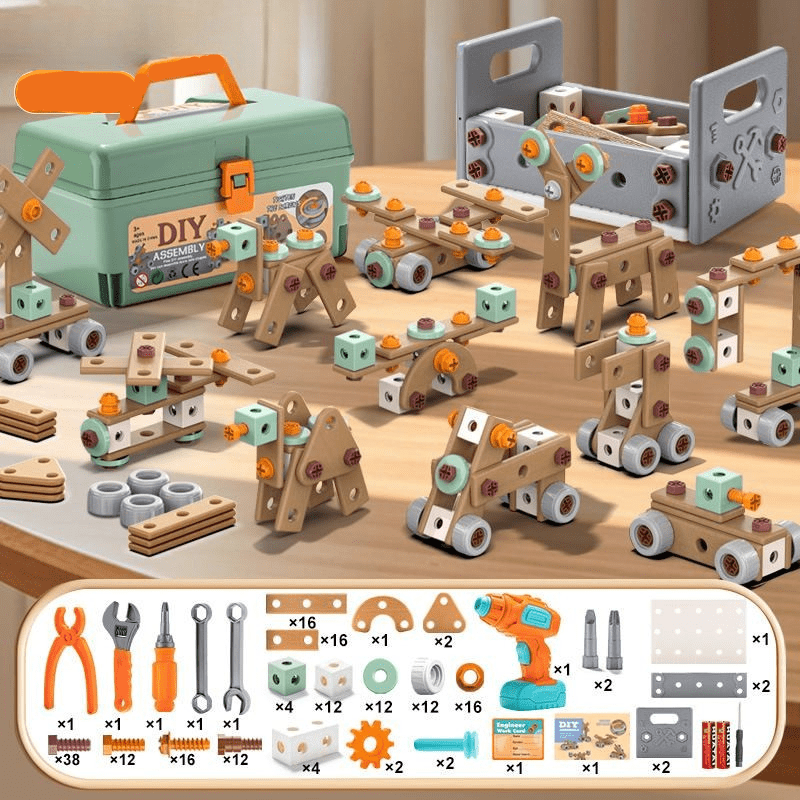 Norvo | 100-dels verktøysett for kreative barn fra 3 år og oppover