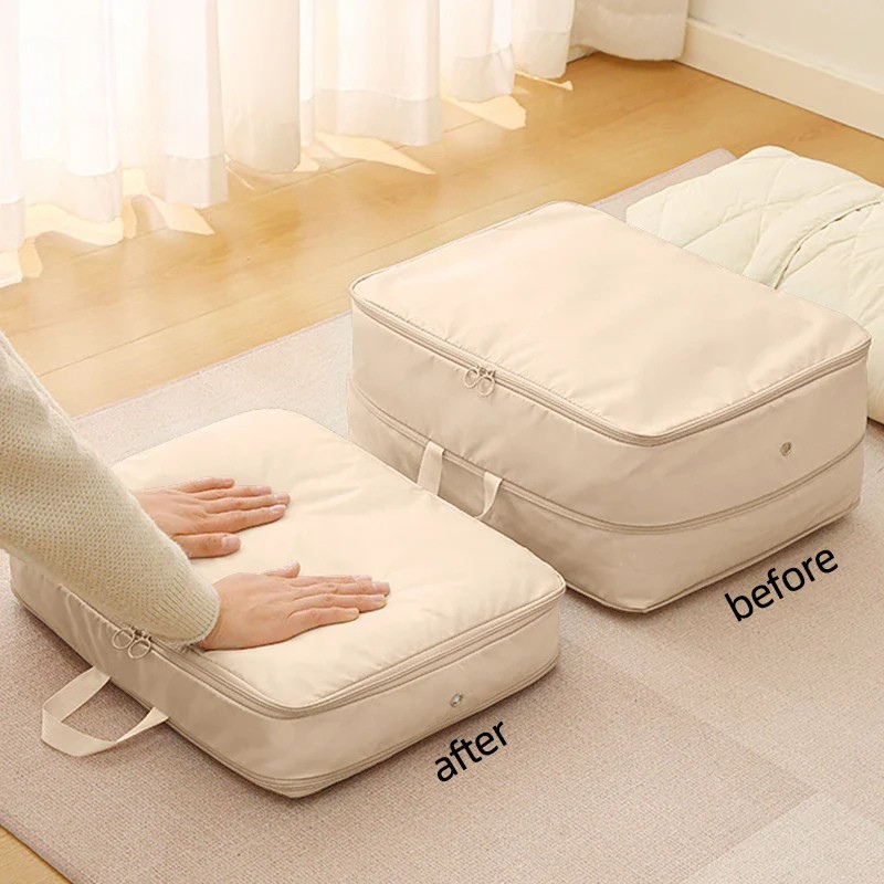 Norvo | KOMPAKT LAGRINGSPOSE – Kompresjonspose for klær og tepper med glidelås og bærehåndtak