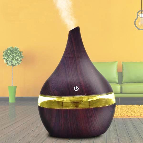 Norvo | Treverk Elektrisk Luftfukter Ultrasonisk Aromaterapi Diffuser