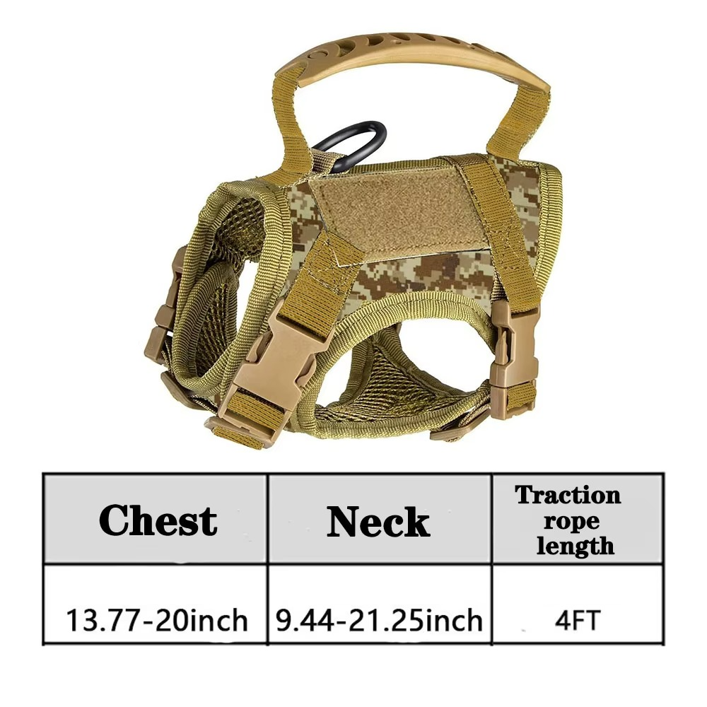 Norvo | Justerbart taktisk kjæledyrssele med kontrollhåndtak for katter og store hunder