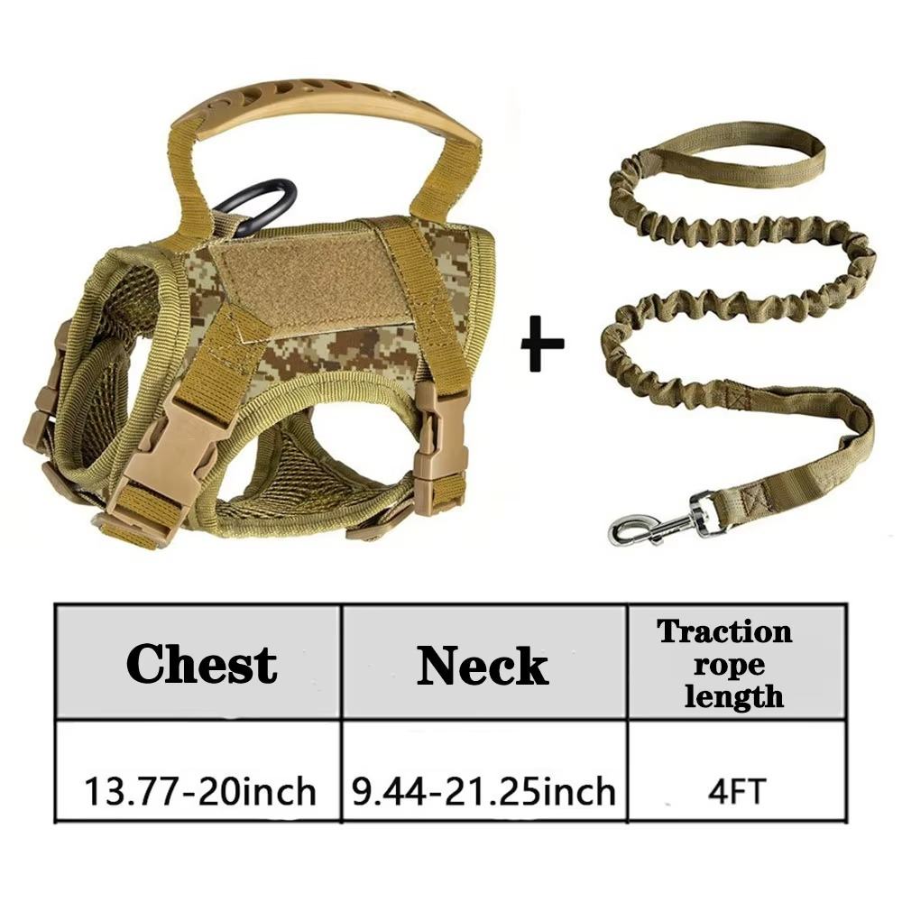 Norvo | Justerbart taktisk kjæledyrssele med kontrollhåndtak for katter og store hunder