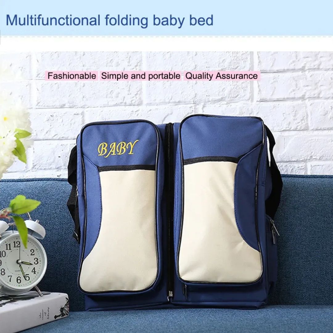 Norvo | Praktisk Baby Reisemadrass med Oppbevaringslommer – Sammenleggbar Baby Seng