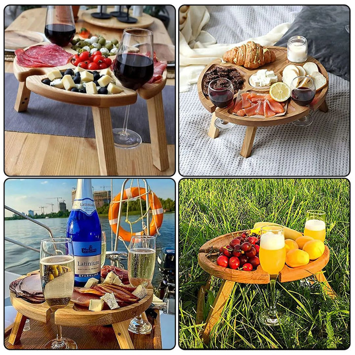CheeseBoard Delights – Stylish Wooden Picnic Accessory Norvo