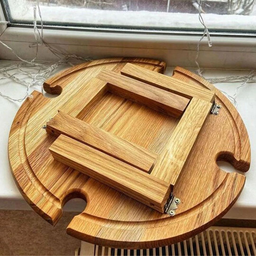 CheeseBoard Delights – Stylish Wooden Picnic Accessory Norvo