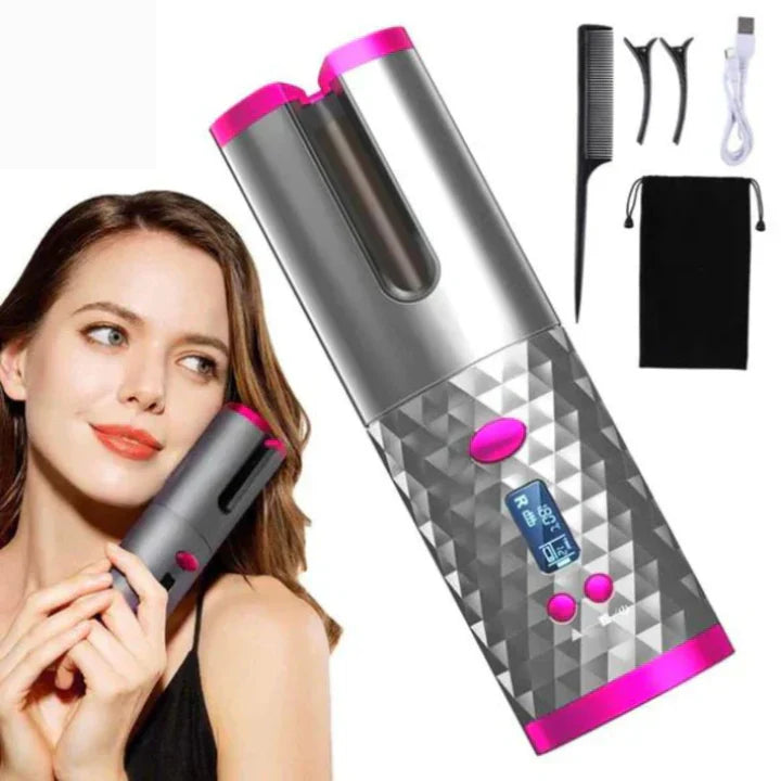 Norvo | PerfectCurl Automatisk Krøll Styler | Trådløs og Oppladbar for Perfekte Krøller