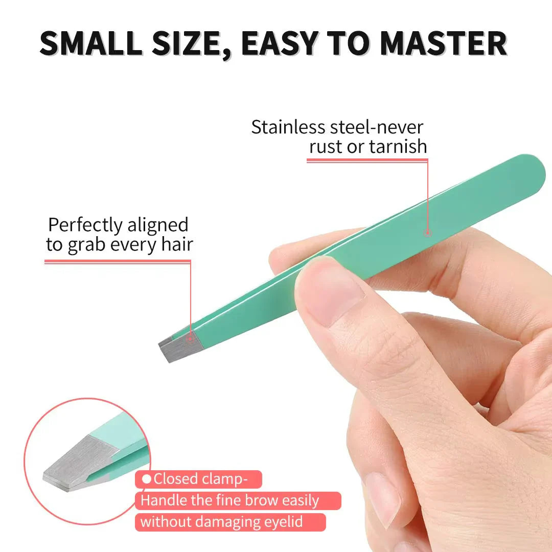 Norvo | Presis pinsettsett – 6-delt øyenbrynsett med reiseveske