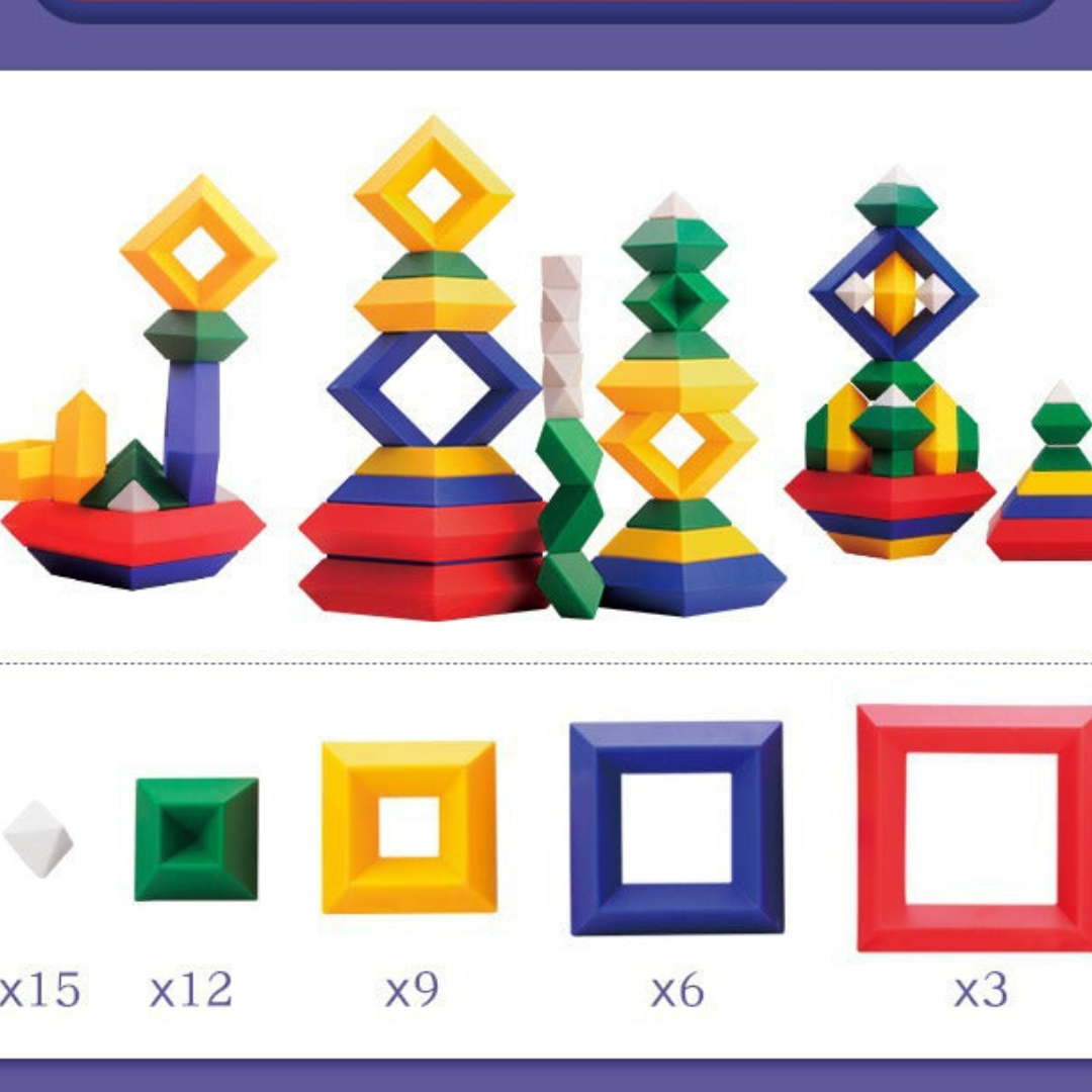 Norvo | Montessori Pyramide Byggekloss Leketøy