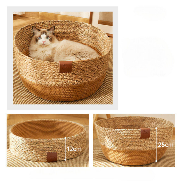 Håndvevd rattan katt klore seng Norvo