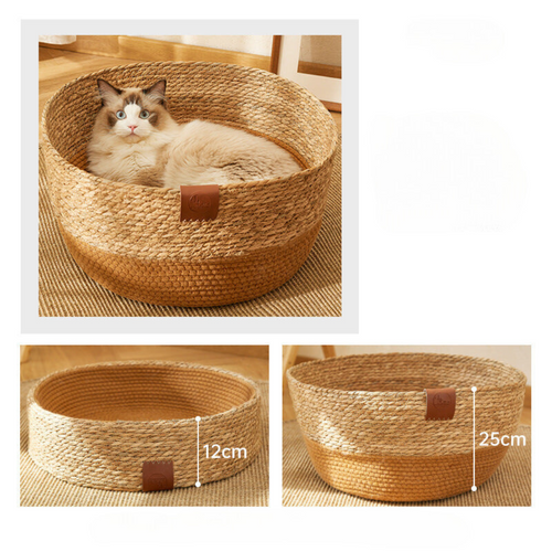 Håndvevd rattan katt klore seng Norvo