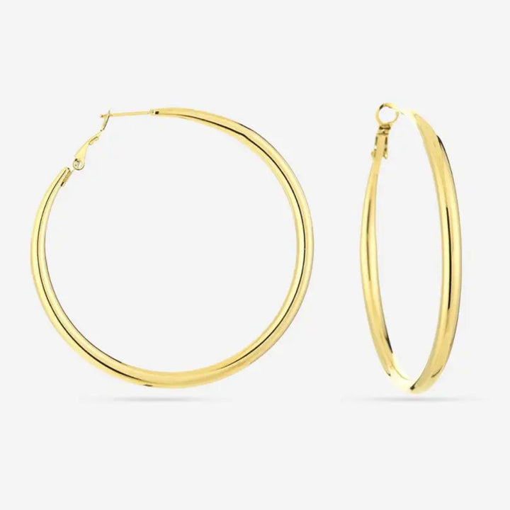 Elegant gull hoop øredobber (60 mm) | Luksus tilbehør for en stilfull look Norvo