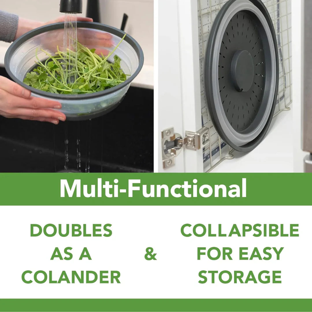 Norvo | Sammenleggbar silikon mikrobølgeovn sprutsikker lokk