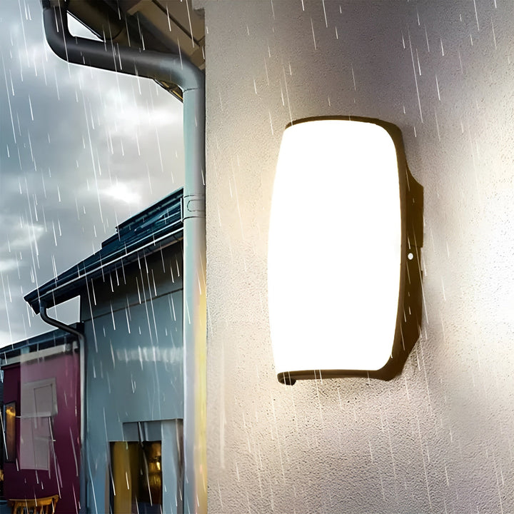 LED utendørs vegglys – Vanntett med bevegelsessensor | Perfekt for hage, terrasse og oppkjørsel | Norvo