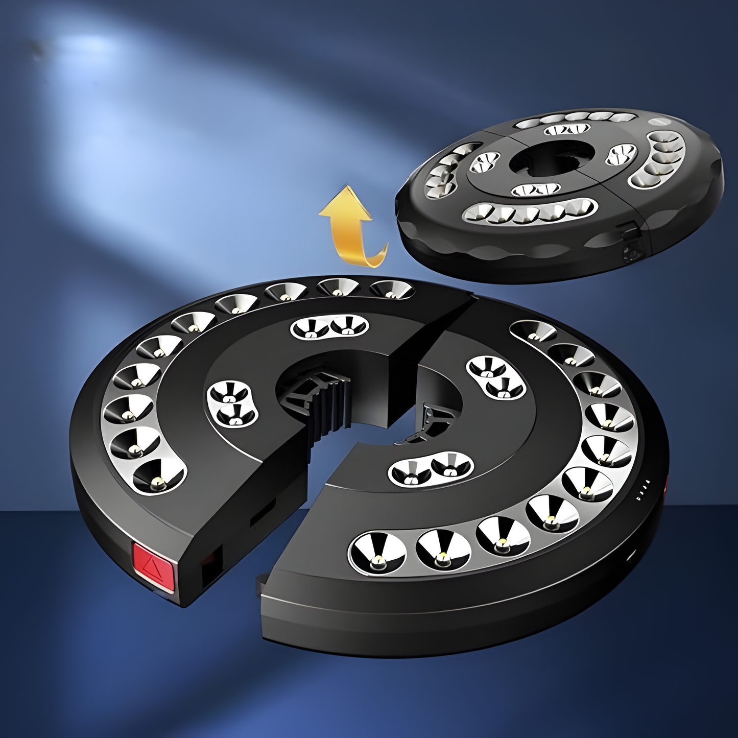 Norvo | LumoClip LED Skjermlys med Batteri | 3 Lysstyrkenivåer & 360° Lys | USB Lading | For Balkong, Hage & Camping