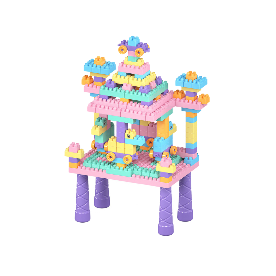 Norvo | Bygge Morsomhet | Kreativ Lek Opplevelse - Lekebord med Byggeklosser for Barn