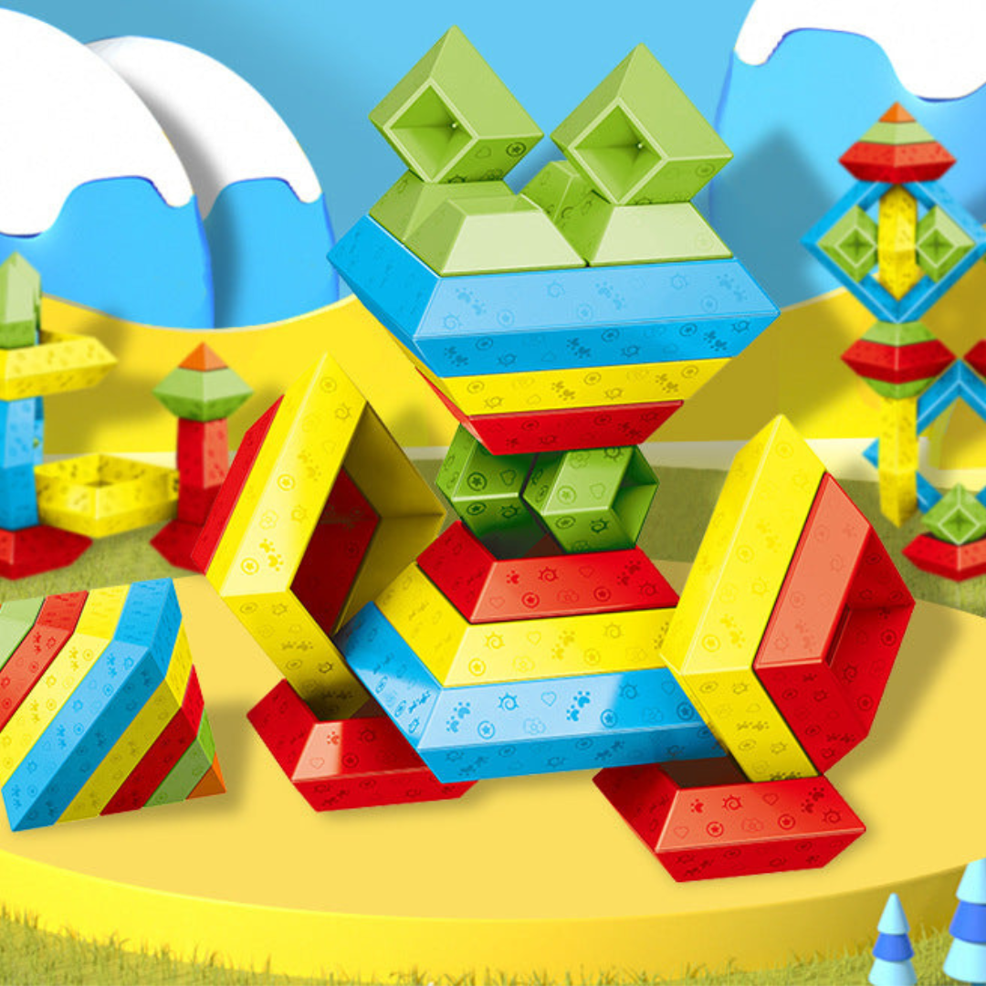 Norvo | Montessori Pyramide Byggekloss Leketøy