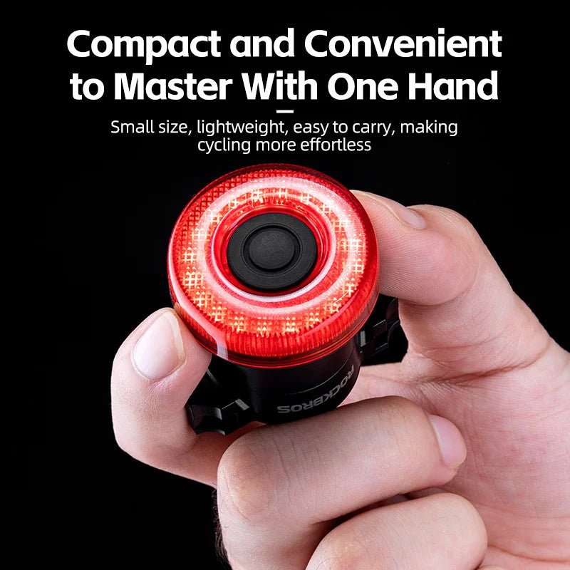 Norvo | Intelligent, USB-C oppladbart sykkel baklys med IPX6 vanntett beskyttelse og 300° synlighet