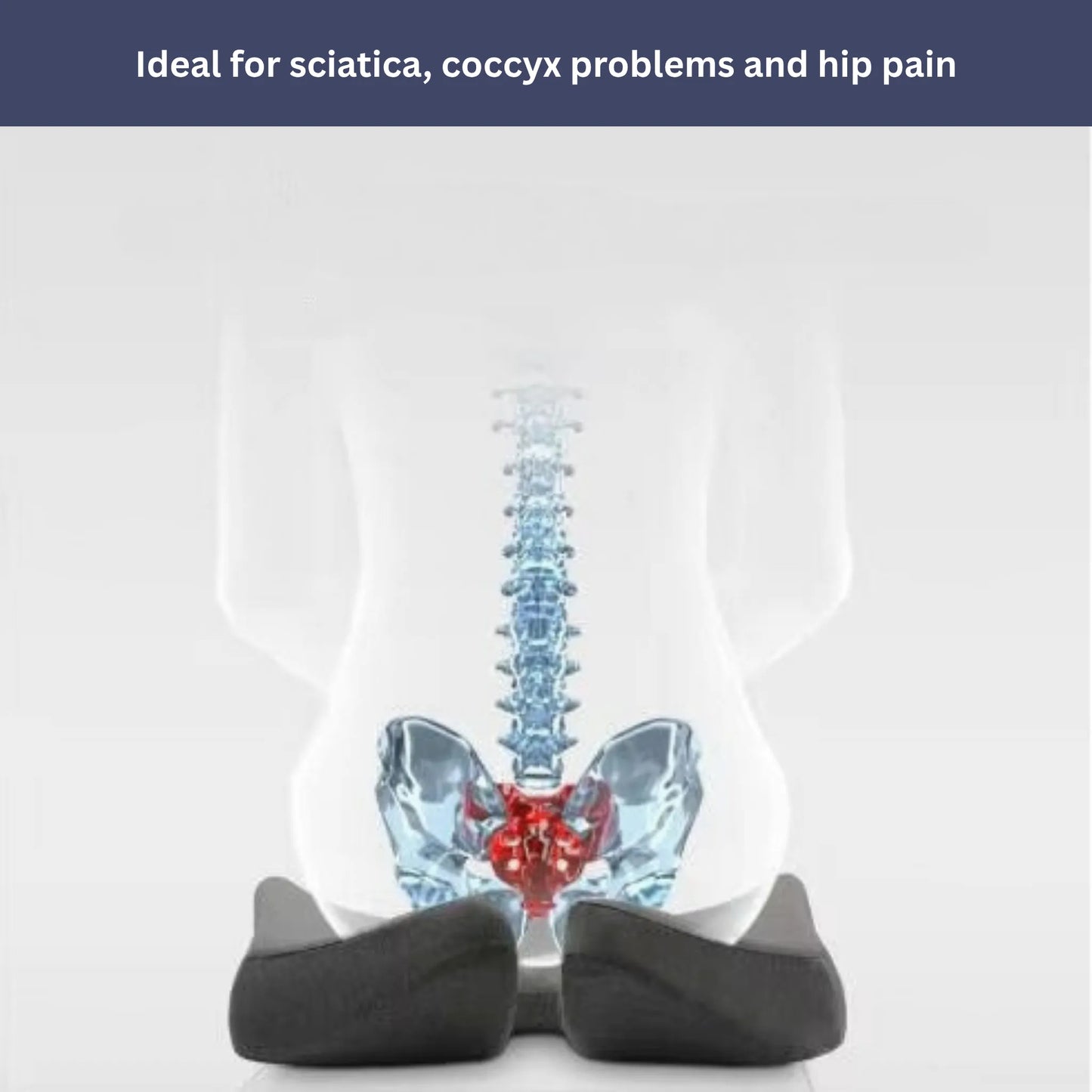 Norvo | Ortopedisk trykkavlastningspute | Konturert design for rygg- og nakkestøtte hjemme eller på reise